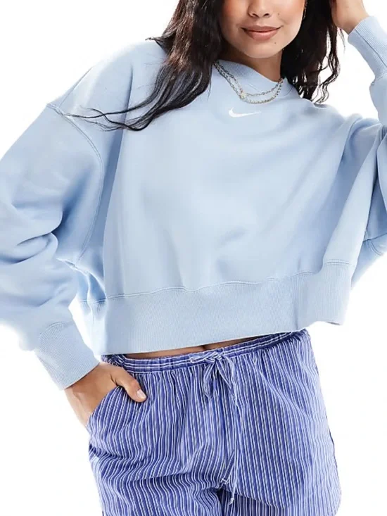 Nike Pheonix Oversized Cropped Sweatshirt - Picture 1 of 9